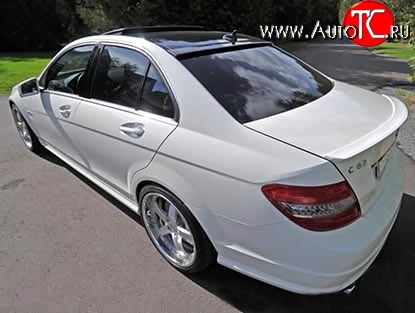 4 749 р. Козырёк на заднее лобовое стекло AMG Mercedes-Benz C-Class W204 дорестайлинг седан (2007-2011) (Неокрашенный)  с доставкой в г. Омск