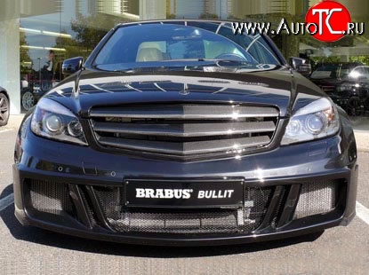 8 149 р. Радиаторная решётка Brabus Bullit Mercedes-Benz C-Class W204 дорестайлинг седан (2007-2011) (Неокрашенная)  с доставкой в г. Омск