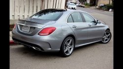 5 249 р. Лип спойлер C63 AMG Mercedes-Benz C-Class W205 дорестайлинг седан (2015-2018) (Неокрашенный)  с доставкой в г. Омск. Увеличить фотографию 2