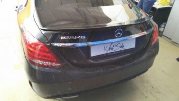 3 399 р. Лип спойлер АВТОКРАТ Mercedes-Benz C-Class W205 дорестайлинг седан (2015-2018) (Неокрашенный)  с доставкой в г. Омск. Увеличить фотографию 4