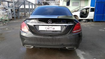 3 399 р. Лип спойлер АВТОКРАТ Mercedes-Benz C-Class W205 дорестайлинг седан (2015-2018) (Неокрашенный)  с доставкой в г. Омск. Увеличить фотографию 6