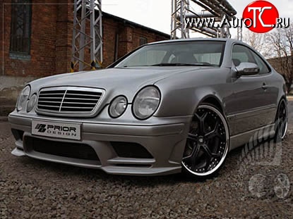 14 149 р. Передний бампер Prior Design Mercedes-Benz CLK class W208 (1997-2002) (Неокрашенный)  с доставкой в г. Омск