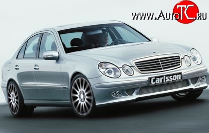 11 399 р. Накладка Carlsson на передний бампер Mercedes-Benz E-Class W211 дорестайлинг седан (2002-2006) (Неокрашенная)  с доставкой в г. Омск