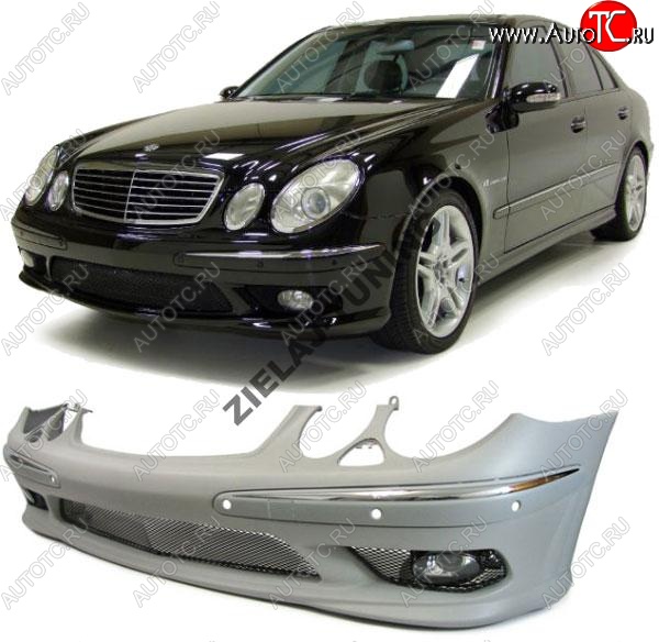 55 929 р. Передний бампер Lorinzer Mercedes-Benz E-Class W211 дорестайлинг седан (2002-2006)  с доставкой в г. Омск