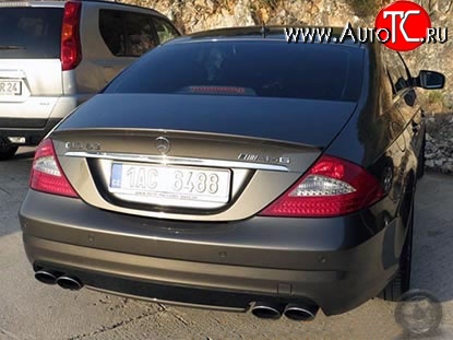 7 199 р. Лип спойлер AMG Mercedes-Benz CLS class W219 (2004-2010) (Неокрашенный)  с доставкой в г. Омск