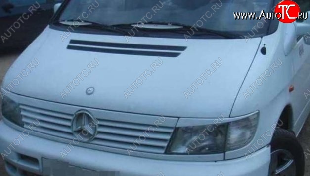 1 199 р. Планка между фарами CT Mercedes-Benz Vito W638 (1996-2003) (Неокрашенные)  с доставкой в г. Омск