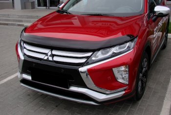 2 499 р. Дефлектор капота SIM Mitsubishi Eclipse Cross GK (2017-2024)  с доставкой в г. Омск. Увеличить фотографию 1