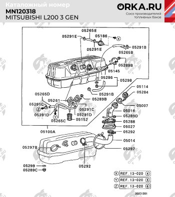 18 699 р. Бак топливный BAKPLAST (75 л, пластиковый)  Mitsubishi L200 ( 3 K6T-K7T,  3 K74T) (1996-2006) дорестайлинг, рестайлинг  с доставкой в г. Омск. Увеличить фотографию 6