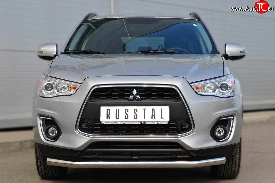 13 549 р. Одинарная защита переднего бампера диаметром 63 мм SLITKOFF  Mitsubishi ASX (2013-2016) 1-ый рестайлинг  с доставкой в г. Омск