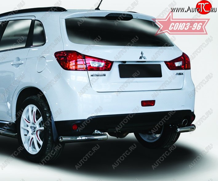 7 919 р. Защита заднего бампера из боковых уголков Souz-96 (d60) Mitsubishi ASX 1-ый рестайлинг (2013-2016)  с доставкой в г. Омск