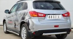 12 499 р. Одинарная защита заднего бампера из трубы диаметром 63 мм Russtal Mitsubishi ASX 1-ый рестайлинг (2013-2016)  с доставкой в г. Омск. Увеличить фотографию 4