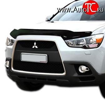 2 879 р. Дефлектор капота NovLine long  Mitsubishi ASX (2010-2020) дорестайлинг, 1-ый рестайлинг, 2-ой рестайлинг  с доставкой в г. Омск