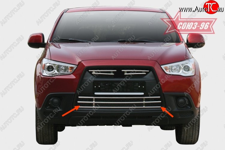 5 579 р. Декоративный элемент воздухозаборника Souz-96 (d16) Mitsubishi ASX дорестайлинг (2010-2012)  с доставкой в г. Омск