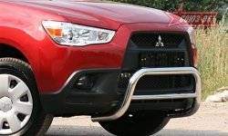 8 999 р. Защита переднего бампера Souz-96 (d60) Mitsubishi ASX дорестайлинг (2010-2012)  с доставкой в г. Омск. Увеличить фотографию 2