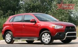 8 999 р. Защита переднего бампера Souz-96 (d60) Mitsubishi ASX дорестайлинг (2010-2012)  с доставкой в г. Омск. Увеличить фотографию 1