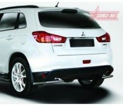 7 109 р. Защита заднего бампера уголки d42 Souz-96 Mitsubishi ASX 1-ый рестайлинг (2013-2016)  с доставкой в г. Омск. Увеличить фотографию 1