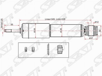 1 479 р. Амортизатор задний SAT  Mitsubishi Challenger  K9-W - Pajero Sport  PA  с доставкой в г. Омск. Увеличить фотографию 1