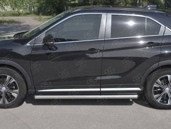 Пороги труба d63 Russtal Mitsubishi Eclipse Cross GK (2017-2024)