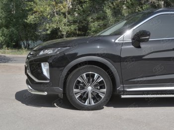 6 649 р. Защита переднего бампера (Ø42 мм, нержавейка) Russtal Mitsubishi Eclipse Cross GK (2017-2024)  с доставкой в г. Омск. Увеличить фотографию 3