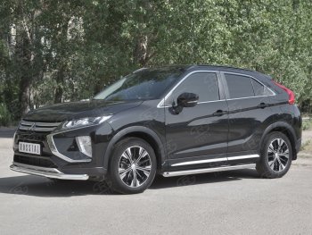 11 449 р. Защита переднего бампера (Ø63 мм, нержавейка) Russtal Mitsubishi Eclipse Cross GK (2017-2024)  с доставкой в г. Омск. Увеличить фотографию 2