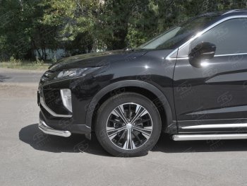 11 449 р. Защита переднего бампера (Ø63 мм, нержавейка) Russtal Mitsubishi Eclipse Cross GK (2017-2024)  с доставкой в г. Омск. Увеличить фотографию 3