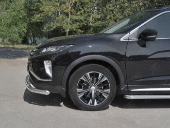 12 999 р. Защита переднего бампера (2 трубы Ø63 и 42 мм, нержавейка) Russtal Mitsubishi Eclipse Cross GK (2017-2024)  с доставкой в г. Омск. Увеличить фотографию 3