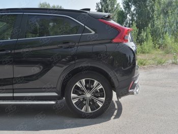 12 849 р. Защита заднего бампера (Ø63 мм, нержавейка) SLITKOFF  Mitsubishi Eclipse Cross  GK (2017-2021) дорестайлинг  с доставкой в г. Омск. Увеличить фотографию 3