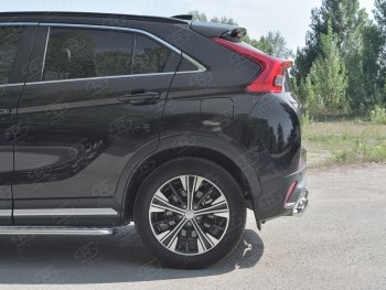 14 499 р. Защита заднего бампера (2 трубы Ø63 и 42 мм, нержавейка) SLITKOFF  Mitsubishi Eclipse Cross  GK (2017-2021) дорестайлинг  с доставкой в г. Омск. Увеличить фотографию 3