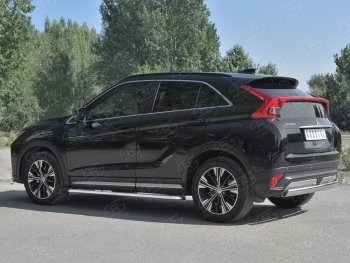 14 999 р. Защита заднего бампера (Ø75х42 мм, нержавейка) Russtal Mitsubishi Eclipse Cross GK дорестайлинг (2017-2021)  с доставкой в г. Омск. Увеличить фотографию 2