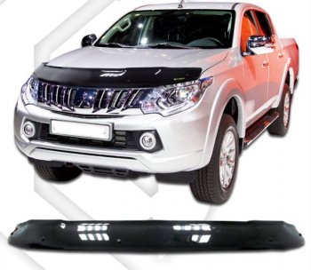 Дефлектор капота CA-Plastiс Mitsubishi L200 5 KK,KL дорестайлинг (2015-2019)