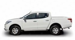 24 749 р. Широкая защита порогов (рестайлинг) Russtal  Mitsubishi L200  5 KK,KL (2015-2019) дорестайлинг (Защита порогов с со скосами на торцах (вариант 1))  с доставкой в г. Омск. Увеличить фотографию 2