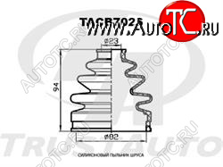 559 р. Пыльник шруса силиконовый (внутренний 82x94x23) Trustauto Mitsubishi L200 4  дорестайлинг (2006-2014)  с доставкой в г. Омск