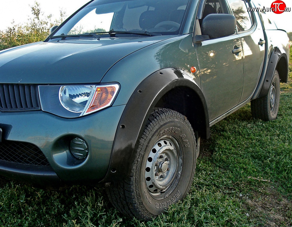 16 999 р. Расширители арок RA (комплект, 90 мм, Standart) Mitsubishi L200 5 KK,KL рестайлинг (2018-2022) (Поверхность шагрень)  с доставкой в г. Омск