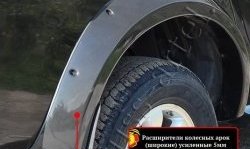 23 699 р. Накладки на колёсные арки RA (усиленные) Mitsubishi L200 4  дорестайлинг (2006-2014) (Плверхность глянец (подд окраску), Неокрашенные)  с доставкой в г. Омск. Увеличить фотографию 3