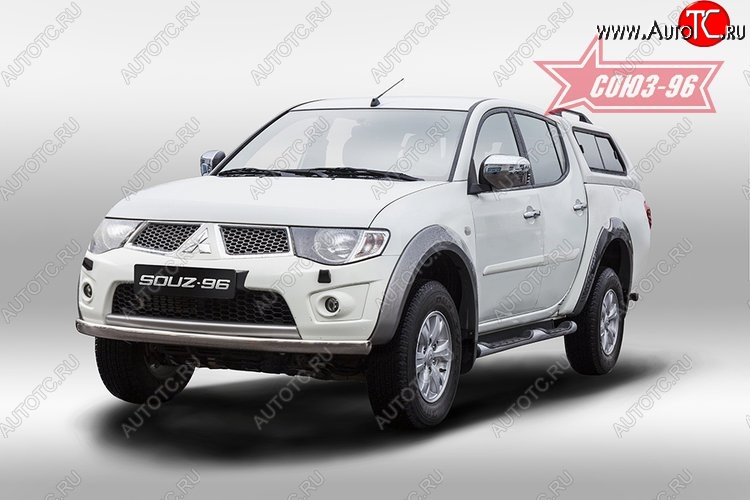 13 904 р. Овальная защита переднего бампера (d75х42) Souz-96 Mitsubishi L200 4  дорестайлинг (2006-2014)  с доставкой в г. Омск