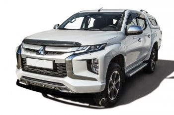 Защита переднего бампера Slitkoff (Ø 57 мм). Mitsubishi (Митсубиси) L200 (л)  5 KK,KL (2018-2022) 5 KK,KL рестайлинг