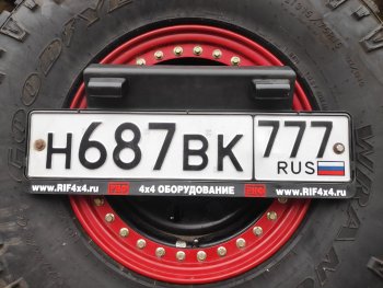 70 999 р. Бампер задний силовой РИФ  Mitsubishi L200  5 KK,KL (2018-2022) рестайлинг (С квадратом под фаркоп, калиткой, фонарями и подсветкой номера)  с доставкой в г. Омск. Увеличить фотографию 5