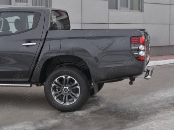 11 999 р. Защита заднего бампера (Ø120x60 мм с проступью, нержавейка) Russtal  Mitsubishi L200  5 KK,KL (2018-2022) рестайлинг  с доставкой в г. Омск. Увеличить фотографию 3