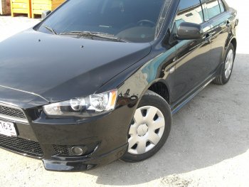 5 499 р. Пороги накладки INTENSE 2.0 Mitsubishi Lancer 10 хэтчбек 5 дв рестайлинг (2011-2017) (Неокрашенные)  с доставкой в г. Омск. Увеличить фотографию 3