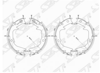 Колодки ручного тормоза SAT Mitsubishi Outlander CU (2003-2009)