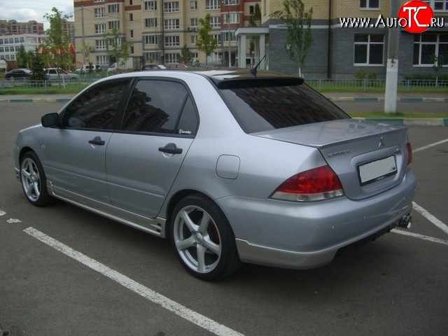 4 999 р. Накладка на задний бампер EGR Mitsubishi Lancer 9 2-ой рестайлинг седан (2005-2009) (Неокрашенная)  с доставкой в г. Омск