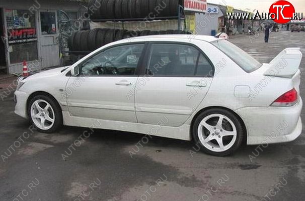 6 699 р. Пороги накладки EVO 9 Mitsubishi Lancer 9 1-ый рестайлинг седан (2003-2005) (Неокрашенные)  с доставкой в г. Омск