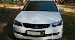 499 р. Реснички на фары Style v2  Mitsubishi Lancer  9 (2003-2009) 1-ый рестайлинг седан, 1-ый рестайлинг универсал, 2-ой рестайлинг седан, 2-ой рестайлинг универсал (Неокрашенные)  с доставкой в г. Омск. Увеличить фотографию 1