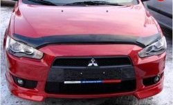 2 879 р. Дефлектор капота NovLine Mitsubishi Lancer 10 седан дорестайлинг (2007-2010)  с доставкой в г. Омск. Увеличить фотографию 1