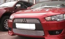 5 399 р. Декоративная вставка решетки радиатора Berkut Mitsubishi Lancer 10 седан дорестайлинг (2007-2010)  с доставкой в г. Омск. Увеличить фотографию 1