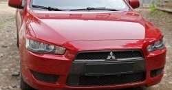 549 р. Реснички на фары RA Mitsubishi Lancer 10 хэтчбек 5 дв рестайлинг (2011-2017) (Неокрашенные)  с доставкой в г. Омск. Увеличить фотографию 4