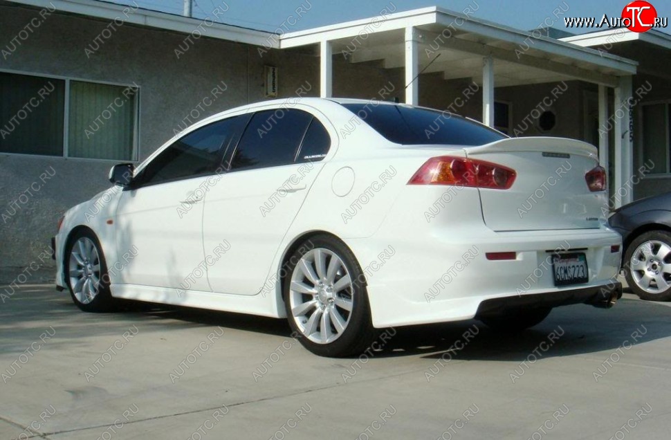 4 149 р. Лип спойлер DUCKBILL Mitsubishi Lancer CY седан дорестайлинг (2007-2010) (Неокрашенный)  с доставкой в г. Омск