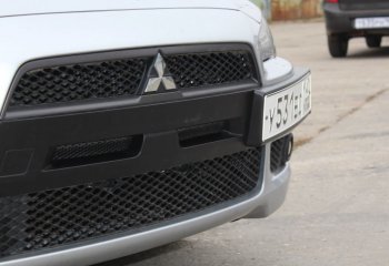 1 999 р. Воздуховоды радиатора в передний бампер Квадрат  Mitsubishi Lancer  10 (2007-2010) седан дорестайлинг, хэтчбэк дорестайлинг (Неокрашенные)  с доставкой в г. Омск. Увеличить фотографию 1