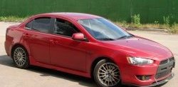 4 549 р. Пороги накладки Evo Mitsubishi Lancer 10 хэтчбек 5 дв рестайлинг (2011-2017) (Неокрашенные)  с доставкой в г. Омск. Увеличить фотографию 4