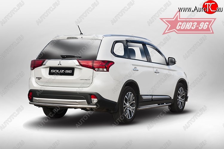 9 404 р. Защита заднего бампера Souz-96 (d42) Mitsubishi Outlander GF 2-ой рестайлинг (2015-2018)  с доставкой в г. Омск